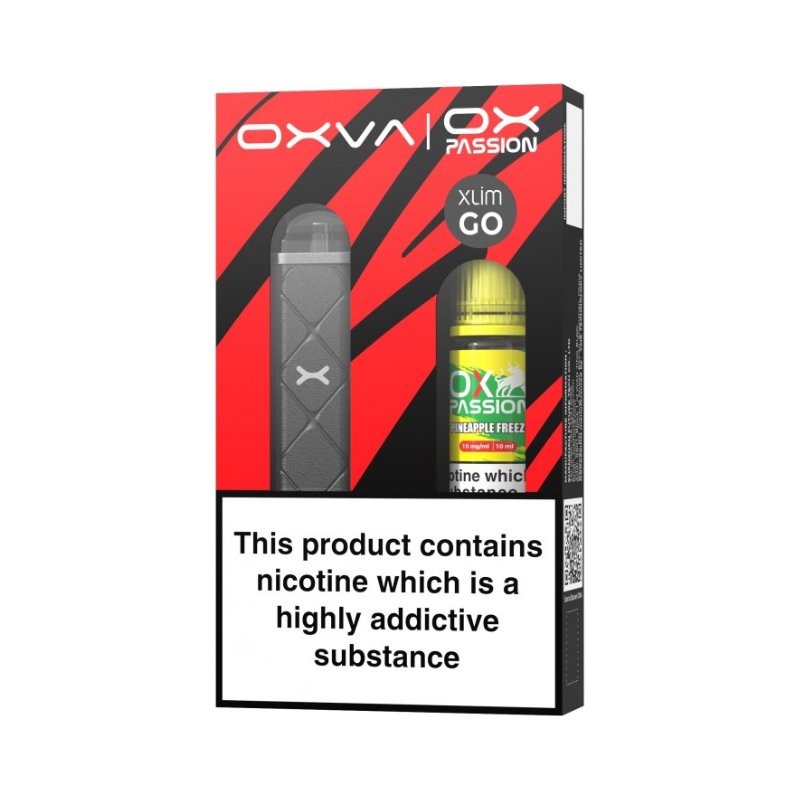 Oxva Xlim Go / Free Ox Passion Salt Pod Kit - Dark Brown - vapeukwholesale