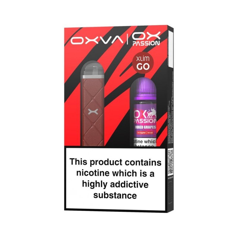 Oxva Xlim Go / Free Ox Passion Salt Pod Kit - Light Brown - vapeukwholesale