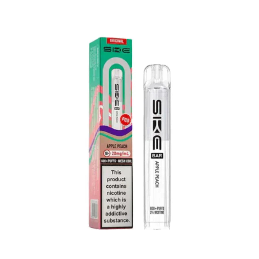 SKE Bar 600 Prefilled Pod box of 10 in Apple Peach at UK Vaper Wholesale