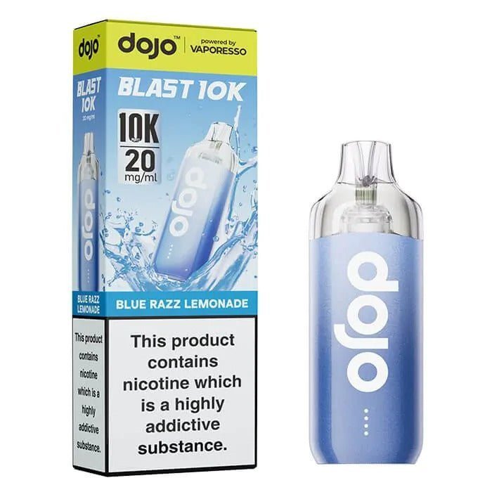 Vaporesso Dojo Blast 10k Prefilled Pod Vape Kit - Box of 5 in Blue Razz Lemonade Flavour available at UK Vaper Wholesale