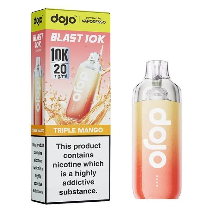 Vaporesso Dojo Blast 10k Prefilled Pod Vape Kit - Box of 5 in Triple Mango Flavour available at UK Vaper Wholesale