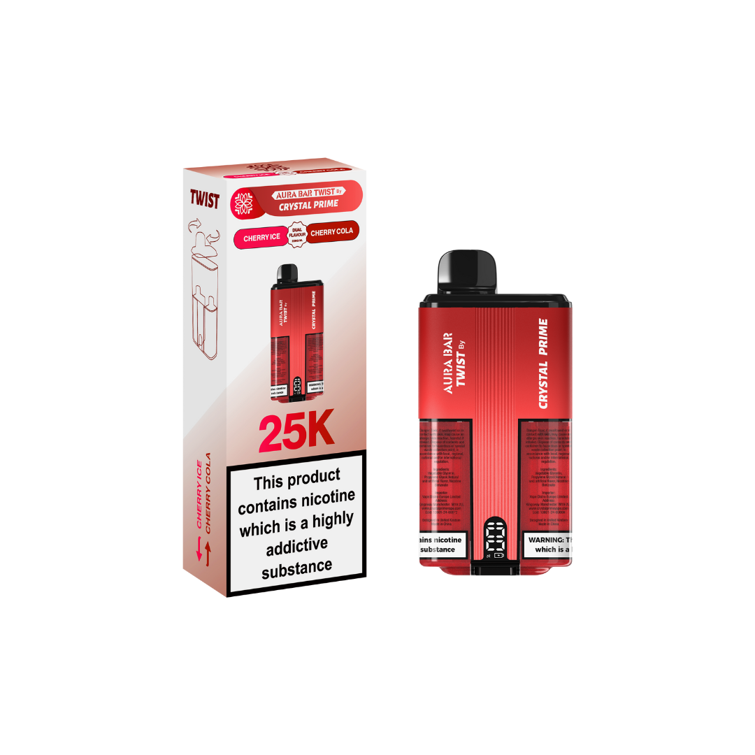 Crystal Prime Twist 25k Box of 5 Disposable Vape - New