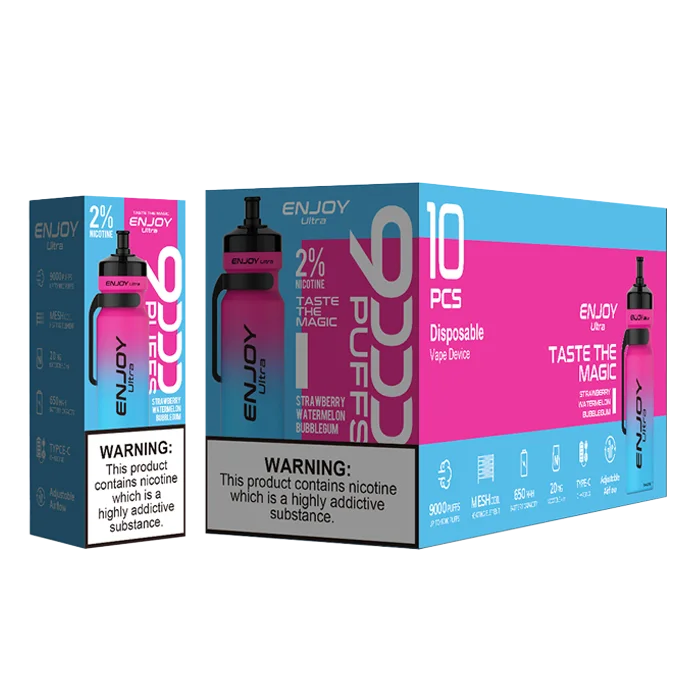 Enjoy Ultra 9000 Box of 10 Water Bottle Disposable Vape