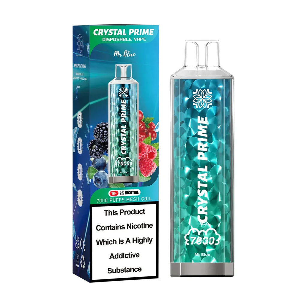 Crystal Prime 7000 Puffs Disposable Vape Box of 10