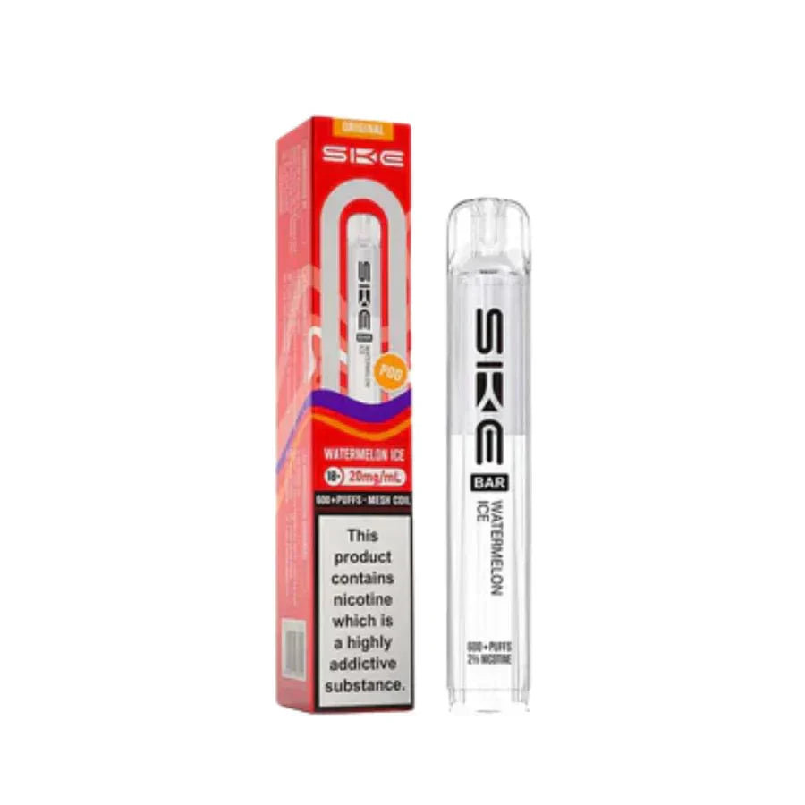 SKE Bar 600 Prefilled Pod box of 10 in Watermelon Ice at UK Vaper Wholesale