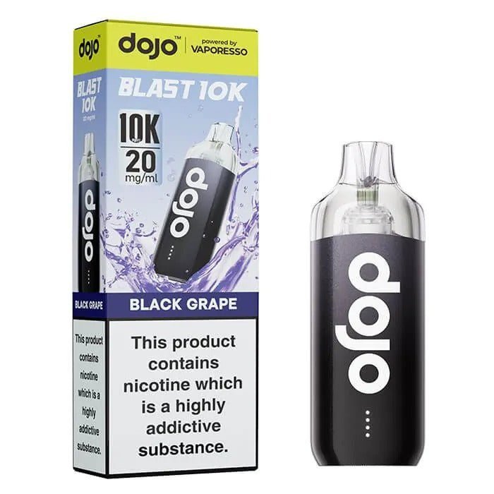 Vaporesso Dojo Blast 10k Prefilled Pod Vape Kit - Box of 5 in Black Grape Flavour available at UK Vaper Wholesale