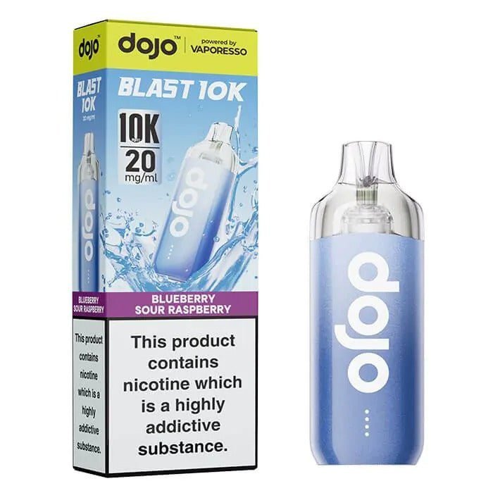 Vaporesso Dojo Blast 10k Prefilled Pod Vape Kit - Box of 5 in Blueberry Sour Raspberry Flavour available at UK Vaper Wholesale