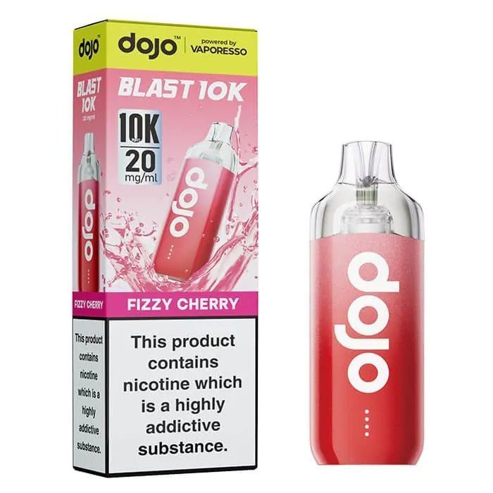 Vaporesso Dojo Blast 10k Prefilled Pod Vape Kit - Box of 5 in Fizzy Cherry Flavour available at UK Vaper Wholesale