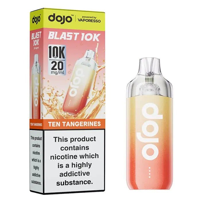Vaporesso Dojo Blast 10k Prefilled Pod Vape Kit - Box of 5 in Ten Tangerines Flavour available at UK Vaper Wholesale